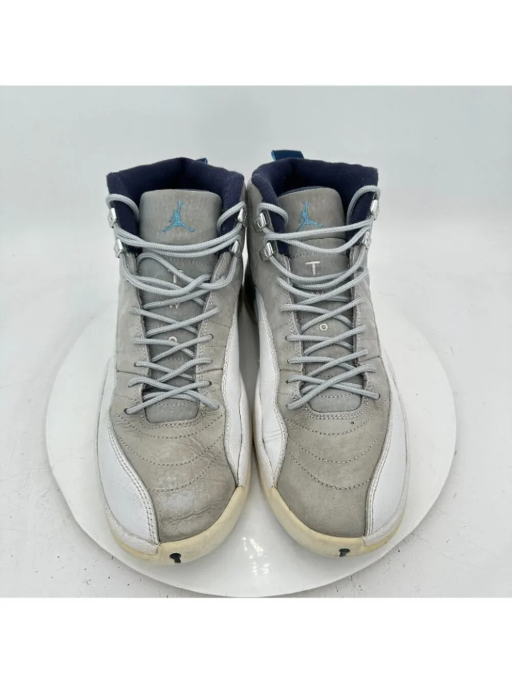 Nike Air Jordan 12 Retro Men Size 10.5 130690-007 Grey University Blue Shoes